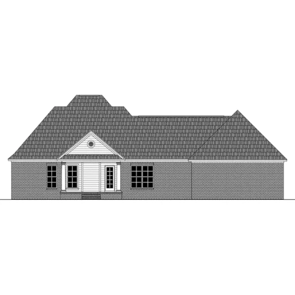 Country House Plan Rear Elevation - Calton Craftsman Ranch Home 077D-0238 - Search House Plans and More