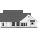 Farmhouse Plan Rear Elevation - Darley Country Home 077D-0240 - Search House Plans and More