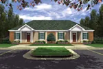 Traditional House Plan Front of Home - Clover Ranch Duplex 077D-0242 - Search House Plans and More