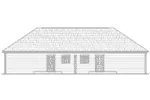 Traditional House Plan Rear Elevation - Clover Ranch Duplex 077D-0242 - Search House Plans and More