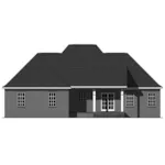 European House Plan Rear Elevation - Gracey Acadian Home 077D-0243 - Search House Plans and More