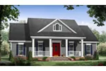 Southern House Plan Front Image - Greenridge Acadian Ranch Home 077D-0244 - Search House Plans and More