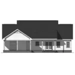 Lowcountry House Plan Rear Elevation - Greenridge Acadian Ranch Home 077D-0244 - Search House Plans and More