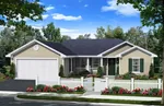 Traditional House Plan Front of House 077D-0246