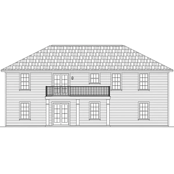 Ranch House Plan Rear Elevation - Gunter Trail Ranch Home 077D-0246 - Search House Plans and More