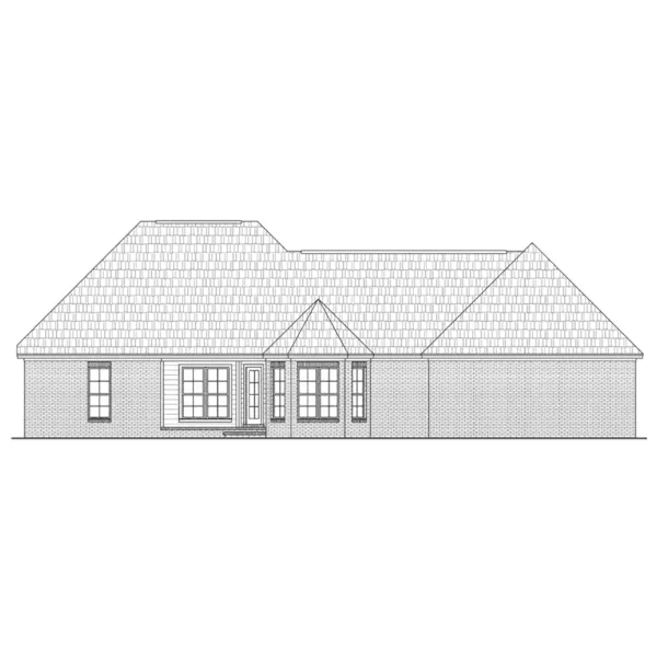 European House Plan Rear Elevation - Oak Brook Country French Home 077D-0247 - Shop House Plans and More