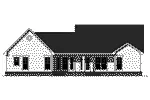 Cape Cod & New England House Plan Rear Elevation - Meadowood Craftsman Home 077D-0249 - Shop House Plans and More
