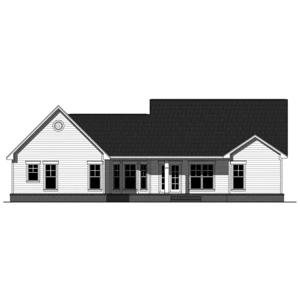 Country House Plan Rear Elevation - Meadowood Craftsman Home 077D-0249 - Shop House Plans and More