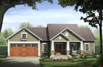 Craftsman House Plan Front of House 077D-0250