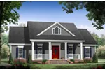 Ranch House Plan Front of House 077D-0251