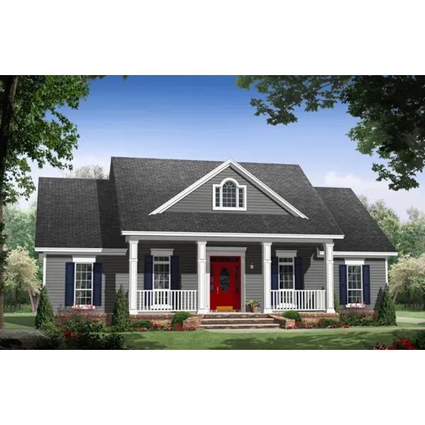 Country House Plan Front of Home - Iris Court Country Farmhouse 077D-0251 - Search House Plans and More