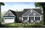 Ranch House Plan Front of Home - Westwood Park Country Home 077D-0252 - Shop House Plans and More