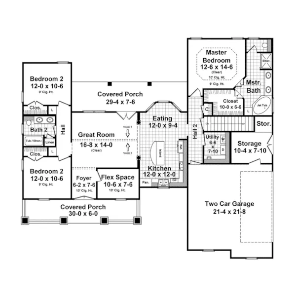 Arts & Crafts House Plan First Floor - Meadowood Lane Cottage Home 077D-0253 - Shop House Plans and More