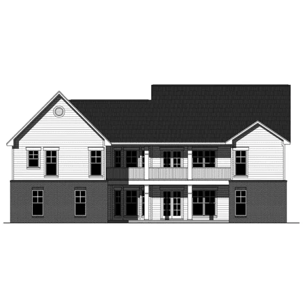 Arts & Crafts House Plan Rear Elevation - Meadowood Lane Cottage Home 077D-0253 - Shop House Plans and More