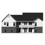 Arts & Crafts House Plan Rear Elevation - Meadowood Lane Cottage Home 077D-0253 - Shop House Plans and More