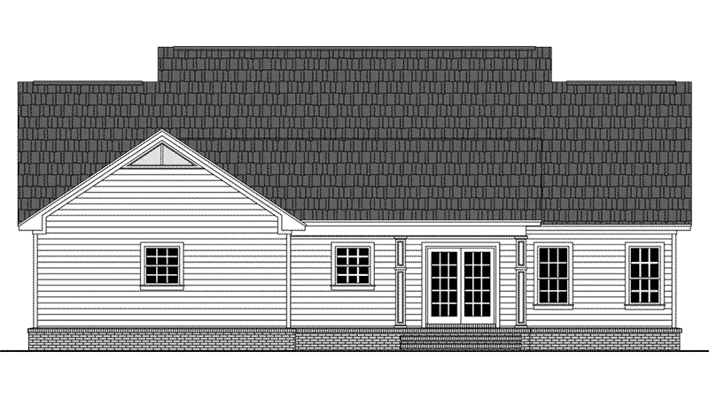 Farmhouse Plan Rear Elevation - Iris Hill Country Home 077D-0254 - Search House Plans and More