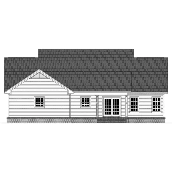 Country House Plan Rear Elevation - Iris Hill Country Home 077D-0254 - Search House Plans and More