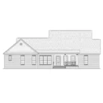 Ranch House Plan Rear Elevation - Carter Hill Country Farmhouse 077D-0255 - Search House Plans and More