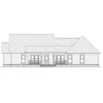 Rustic House Plan Rear Elevation - Allen Hill Craftsman Cottage 077D-0256 - Search House Plans and More