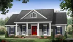 Colonial House Plan Front of House 077D-0259