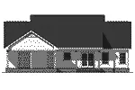 Ranch House Plan Rear Elevation - Williamsberg Country Home 077D-0259 - Shop House Plans and More