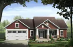 Rustic House Plan Front of House 077D-0260