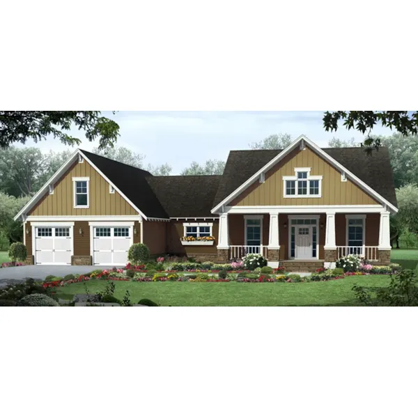 Cabin & Cottage House Plan Front of Home - Poplar Ridge Country Home 077D-0262 - Shop House Plans and More