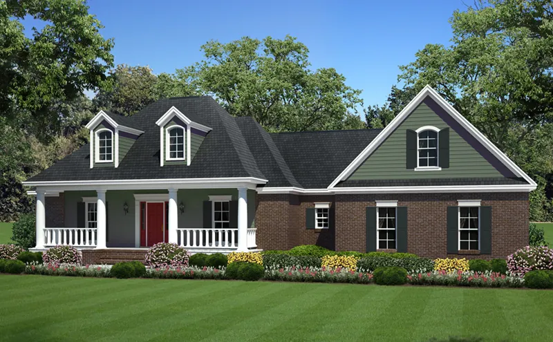 Country House Plan Front of Home - Edgemont Hill Country Home 077D-0263 - Search House Plans and More
