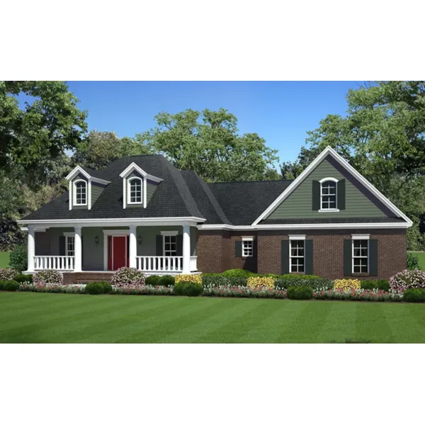 Southern House Plan Front of Home - Edgemont Hill Country Home 077D-0263 - Search House Plans and More