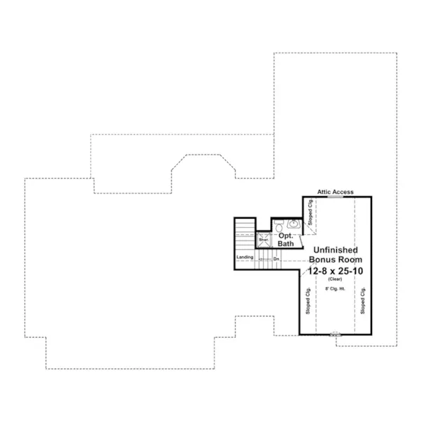 Traditional House Plan Bonus Room - Westover Lane Country Home 077D-0264 - Shop House Plans and More