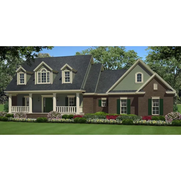 Traditional House Plan Front of Home - Westover Lane Country Home 077D-0264 - Shop House Plans and More