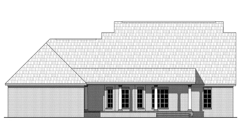 Ranch House Plan Rear Elevation - Westover Lane Country Home 077D-0264 - Shop House Plans and More