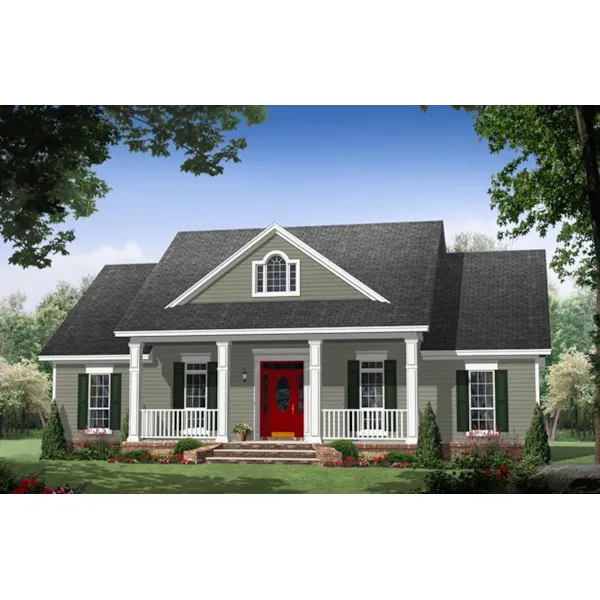 Traditional House Plan Front of Home - Williams Lane Farmhouse 077D-0266 - Shop House Plans and More