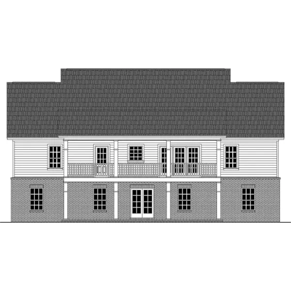 Traditional House Plan Rear Elevation - Williams Lane Farmhouse 077D-0266 - Shop House Plans and More