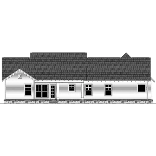 Country House Plan Rear Elevation - Wilson's Landing Country Home 077D-0268 - Shop House Plans and More