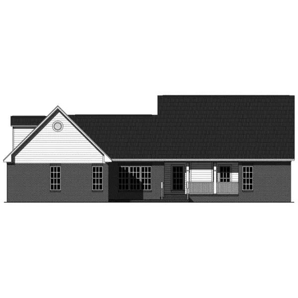 Traditional House Plan Rear Elevation - Forrest Hill Country Home 077D-0269 - Search House Plans and More