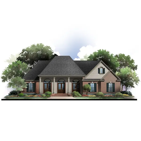 Country House Plan Front of Home - Bellmont European Home 077D-0270 - Search House Plans and More