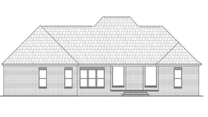 Country House Plan Rear Elevation - Bellmont European Home 077D-0270 - Search House Plans and More