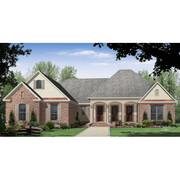 Acadian House Plan Front of Home - Woodbridge Lane Country Home 077D-0271 - Shop House Plans and More