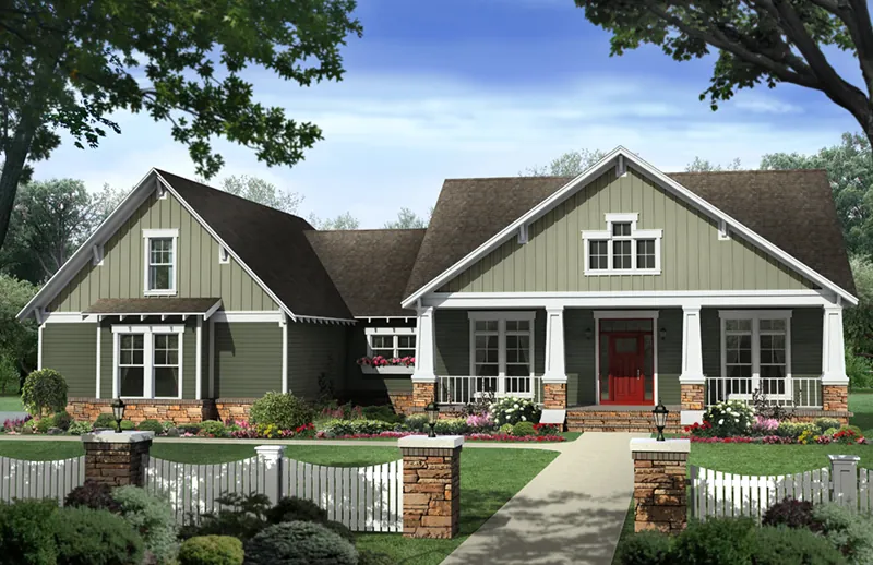 Country House Plan Front of Home - Stonewood Hill Country Home 077D-0272 - Shop House Plans and More