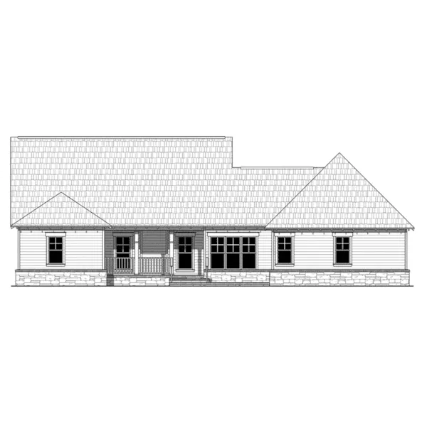 Cabin & Cottage House Plan Rear Elevation - Stonewood Hill Country Home 077D-0272 - Shop House Plans and More