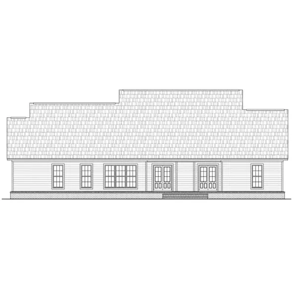 Country House Plan Rear Elevation - Chesnut Country Farmhouse 077D-0273 - Search House Plans and More