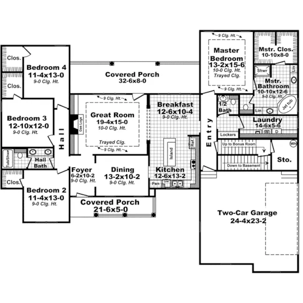 European House Plan First Floor - Kensington Hill European Home 077D-0274 - Search House Plans and More