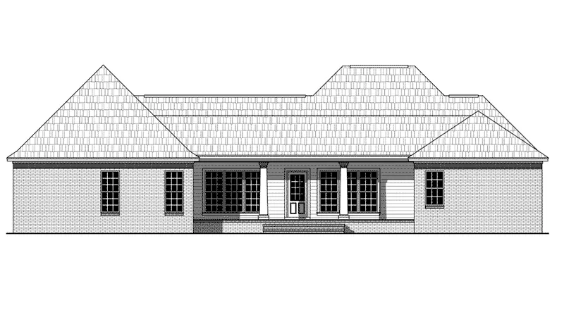 Traditional House Plan Rear Elevation - Kensington Hill European Home 077D-0274 - Search House Plans and More