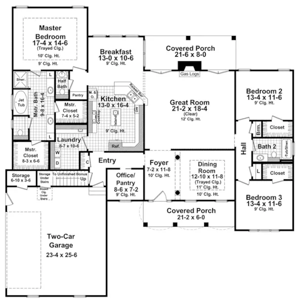 European House Plan First Floor - Brookhollow European Home 077D-0276 - Search House Plans and More