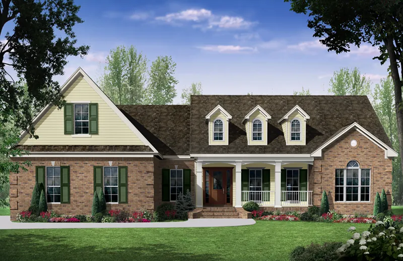 Traditional House Plan Front of Home - Brookhollow European Home 077D-0276 - Search House Plans and More