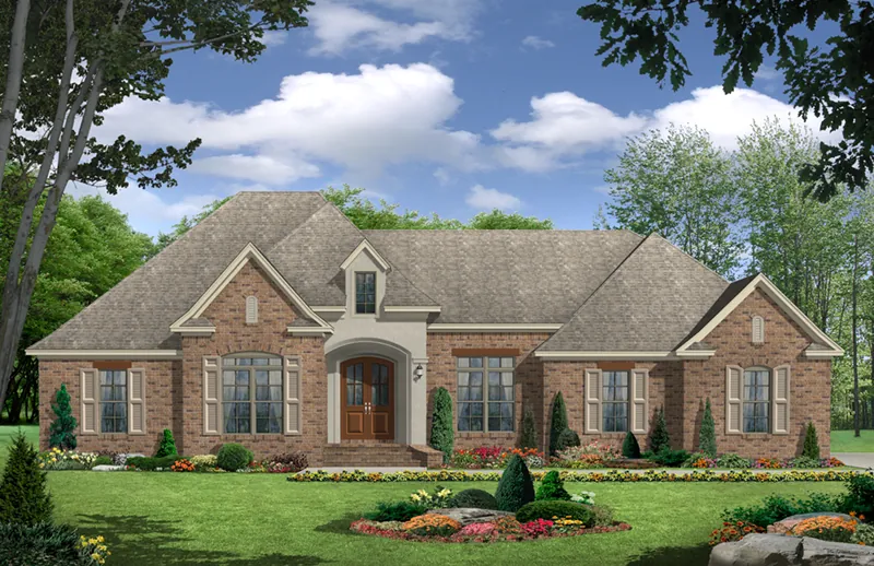 European House Plan Front of Home - Grayson Court European Home 077D-0278 - Search House Plans and More