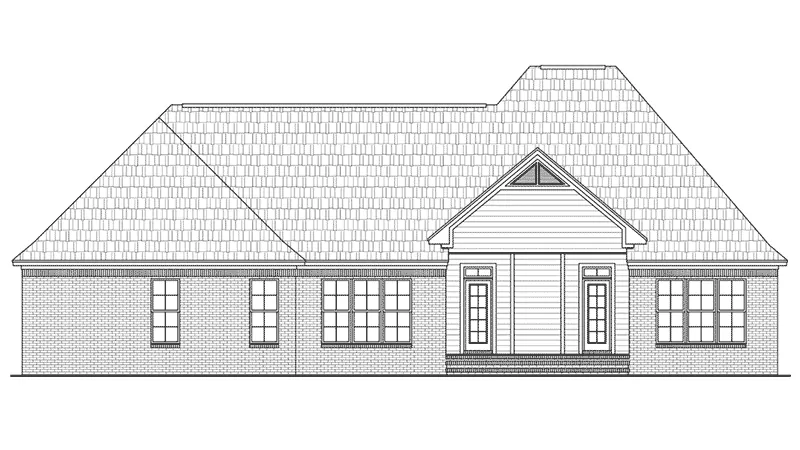 European House Plan Rear Elevation - Grayson Court European Home 077D-0278 - Search House Plans and More