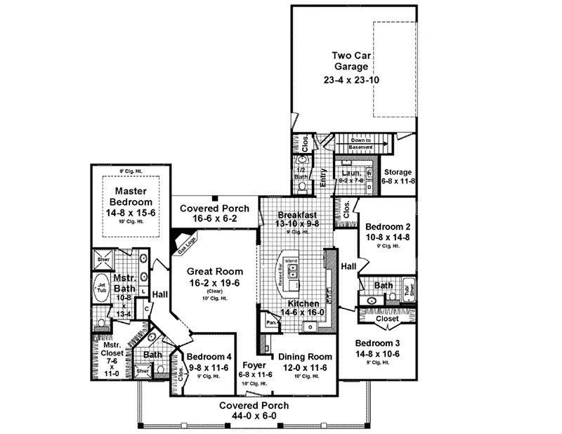 Farmhouse Plan First Floor - Aspen Landing Country Home 077D-0279 - Search House Plans and More