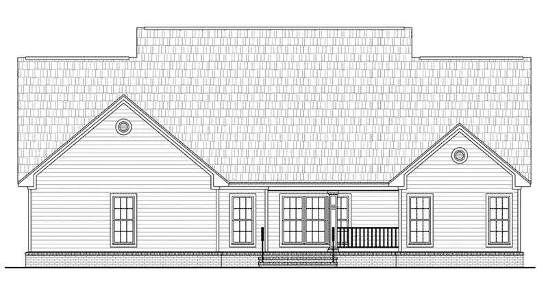 Farmhouse Plan Rear Elevation - Aspen Landing Country Home 077D-0279 - Search House Plans and More